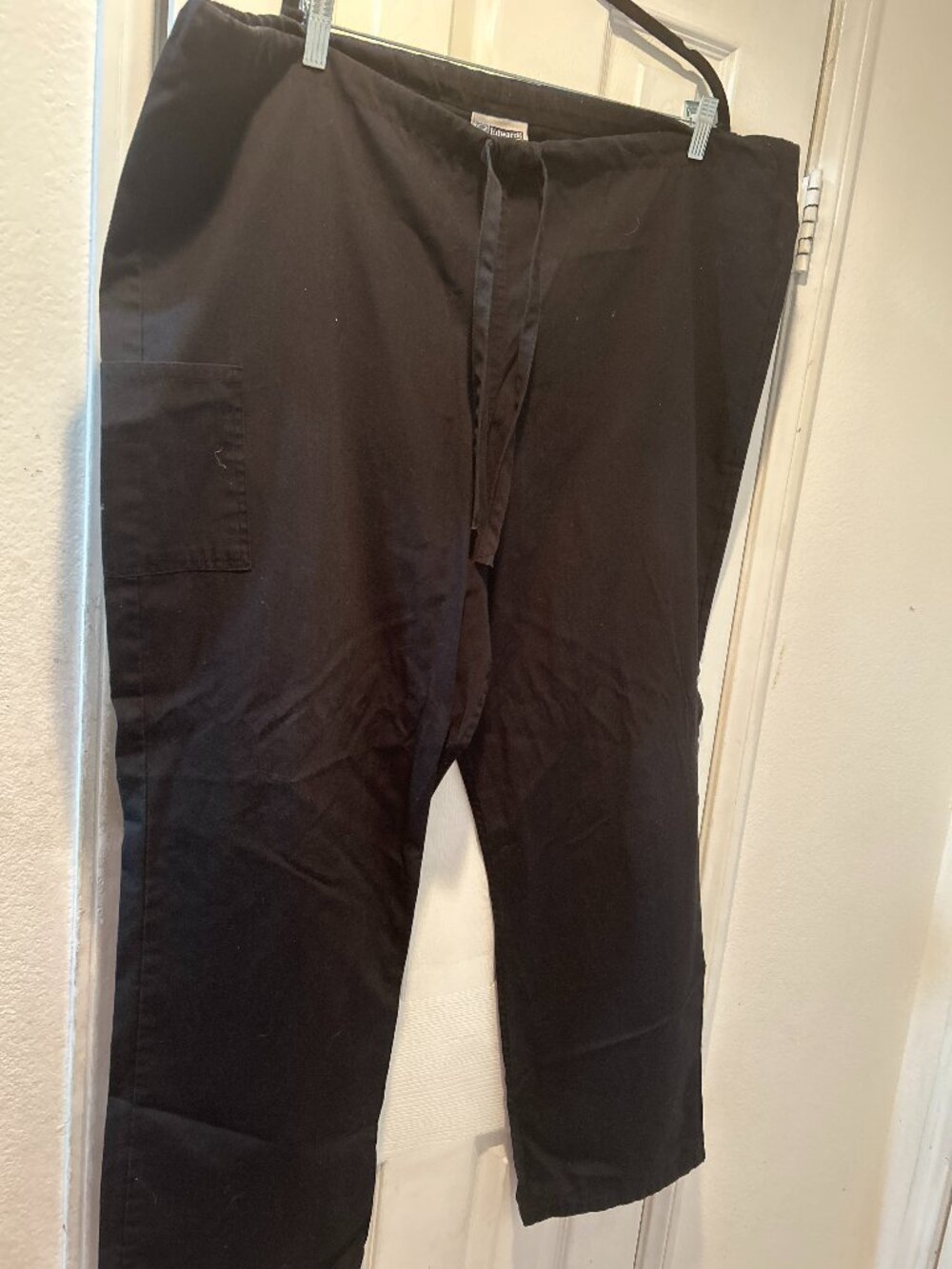 Edwards Women's black pull - on work pants size XL Elastic Waist